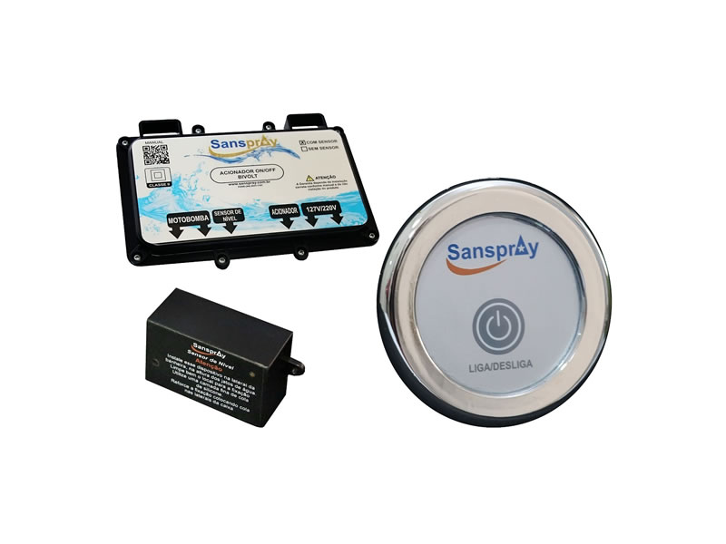 Acionador eletrônico liga e desliga com sensor de nível Sanspray